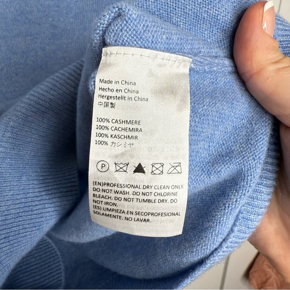 State Cashmere - 100% Cashmere Blue Short Sleeved Sweater Top - XS - Picture 4 of 7